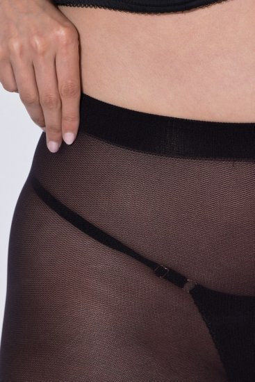 Ulla Popken 849049 Triibulised sukkpüksid 40 den Must - Sukkpüksid & sokid - 