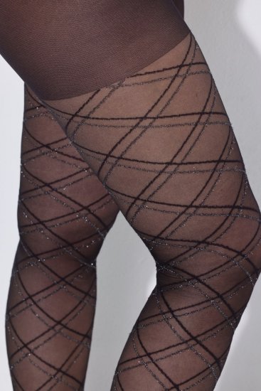 Ulla Popken 849049 Triibulised sukkpüksid 40 den Must - Sukkpüksid & sokid - 