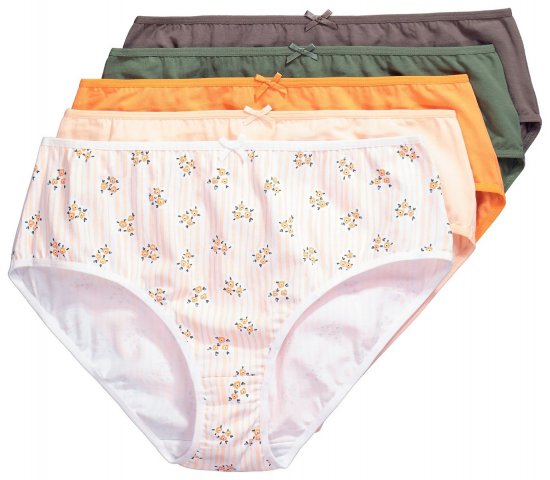 Ulla Popken 849098 Lillelised aluspüksid 6 tk Oranž - Aluspüksid - 
