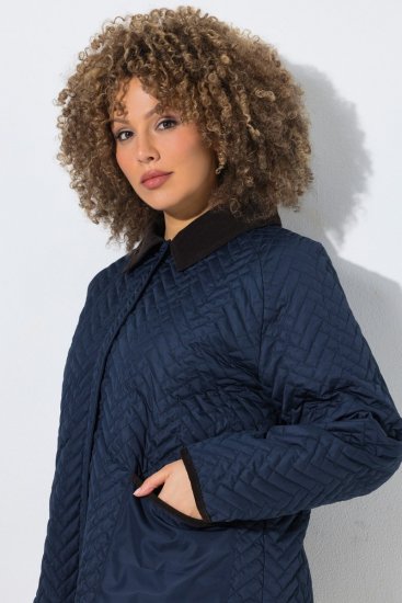 Ulla Popken 849111 Tepitud jope Tumesinine - Joped - Suured naiste jakid