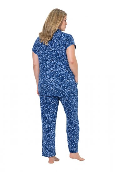 Ulla Popken 849144 Loomamustriline pidžaama Tumesinine - Pidžaama/Loungewear - 