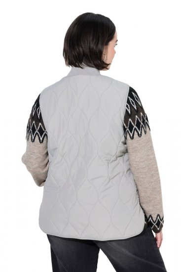 Ulla Popken 849221 Soonikkraega tepitud vest Hall - Vestid - 