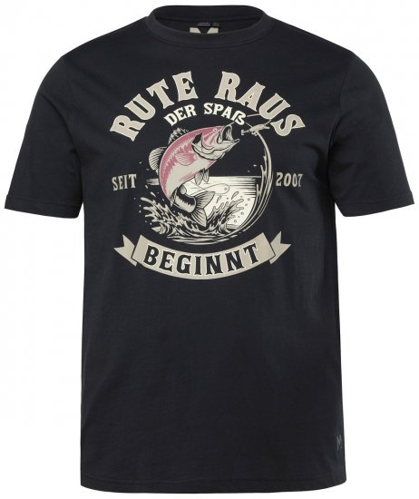 Men+ 547 T-särk Rute Raus Must - T-särgid - Suured T-särgid 2XL – 14XL