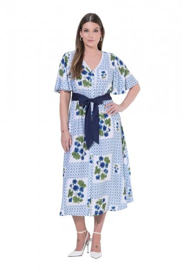 Ulla Popken 849662 Lilleline särkkleit Luuvalge - Midikleidid - Plusssuuruses midikleidid