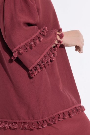 Ulla Popken 849860 Kimono Roostepunane - Kardiganid - Naiste kardiganid suurtes suurustes