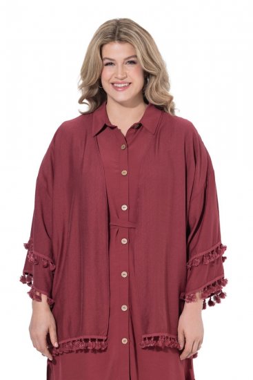 Ulla Popken 849860 Kimono Roostepunane - Kardiganid - Naiste kardiganid suurtes suurustes