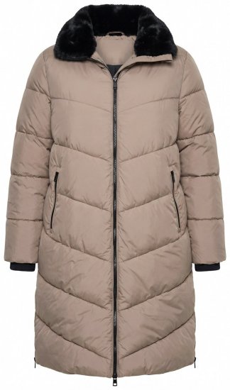 Ulla Popken 850041 Tepitud mantel Taupe - Mantlid - Naiste mantlid suurtes suurustes
