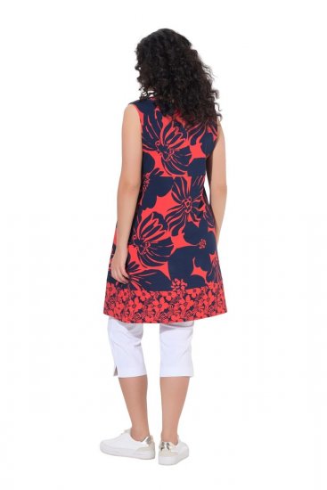 Ulla Popken 850175 Mustriline jersey-kleit Korall - Trikookleidid - 