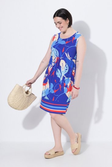 Ulla Popken 850367 Mustriline jersey-kleit Tumesinine - Trikookleidid - 