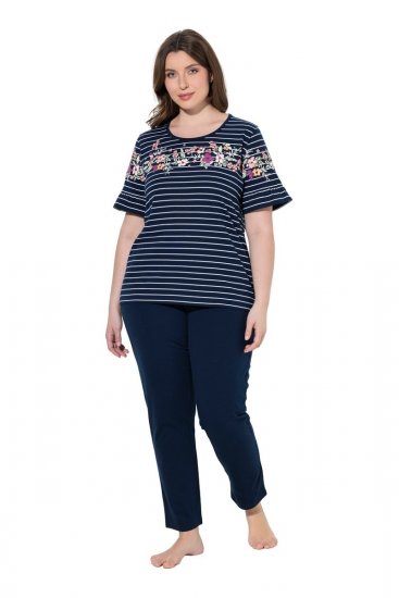 Ulla Popken 850403 Lilleline pidžaama Tumesinine - Pidžaama/Loungewear - 