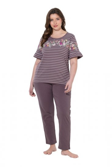 Ulla Popken 850403 Lilleline pidžaama Pruun - Pidžaama/Loungewear - 