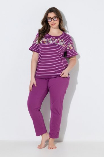 Ulla Popken 850403 Lilleline pidžaama Violetne - Pidžaama/Loungewear - 