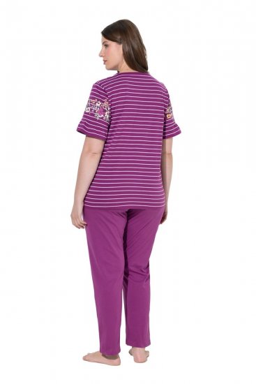 Ulla Popken 850403 Lilleline pidžaama Violetne - Pidžaama/Loungewear - 
