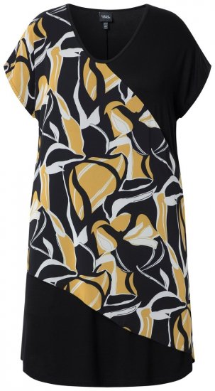 Ulla Popken 850406 Mustriline šifoonkleit Must - Kleidid - Kleidid kõikidele suurustele