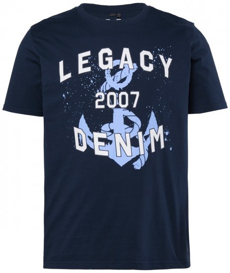Men+ 440 T-särk Legacy Denim Tumesinine - T-särgid - Suured T-särgid 2XL – 14XL