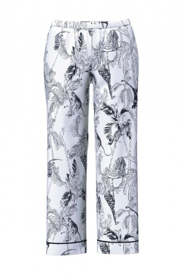 Ulla Popken 850441 Mustriline pidžaama Luuvalge - Pidžaama/Loungewear - 