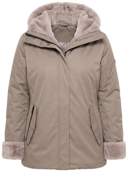 Ulla Popken 850509 Tehiskarvast jope Taupe - Joped - Suured naiste jakid