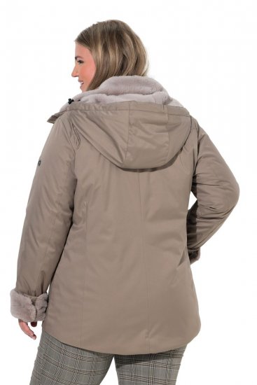 Ulla Popken 850509 Tehiskarvast jope Taupe - Joped - Suured naiste jakid