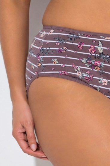 Ulla Popken 850538 Mahepuuvillast lillelised aluspüksid 2 tk Pruun - Aluspüksid - 