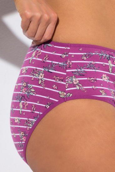 Ulla Popken 850538 Mahepuuvillast lillelised aluspüksid 2 tk Violetne - Aluspüksid - 