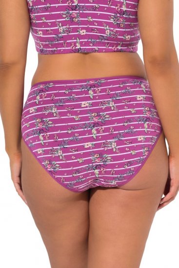 Ulla Popken 850538 Mahepuuvillast lillelised aluspüksid 2 tk Violetne - Aluspüksid - 