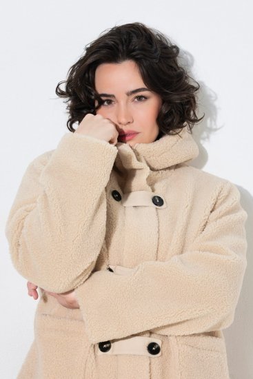 Ulla Popken 850589 Teddyjakk Luuvalge - Joped - Suured naiste jakid