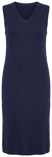 Ulla Popken 850725 V-kaelusega kootud kleit Tumesinine - Kootud kleidid - 