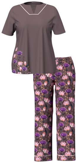 Ulla Popken 850903 Lilleline pidžaama 2 tk Pruun - Pidžaama/Loungewear - 
