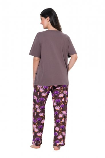 Ulla Popken 850903 Lilleline pidžaama 2 tk Pruun - Pidžaama/Loungewear - 