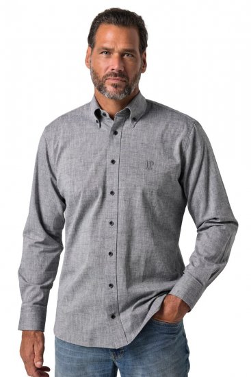 JP1880 850931 Pika varrukaga chambray-särk Must TALL - TALL särgid - TALL särgid pikkadele meestele