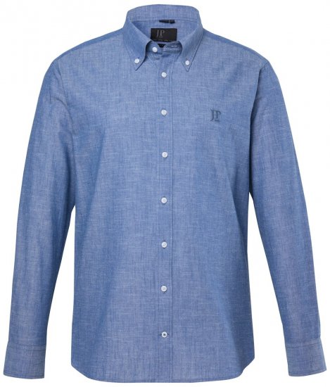 JP1880 850931 Pika varrukaga chambray-särk Denimsinine TALL - TALL särgid - TALL särgid pikkadele meestele