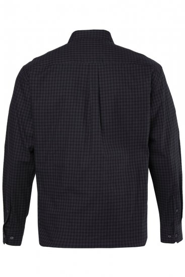 JP1880 850950 Pika varrukaga ruuduline flanellsärk Must TALL - TALL särgid - TALL särgid pikkadele meestele