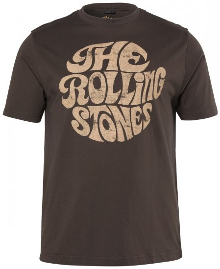 JP1880 851001 Rolling Stones Retro Logo T-särk Sarapuupruun TALL - TALL T-särgid - T-särgid pikkadele meestele