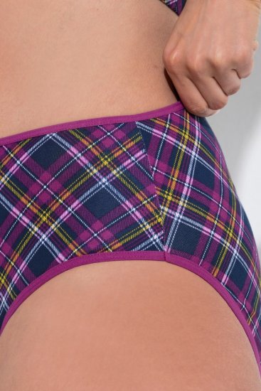 Ulla Popken 851070 Mahepuuvillast ruudulised aluspüksid 5 tk Violetne - Aluspüksid - 