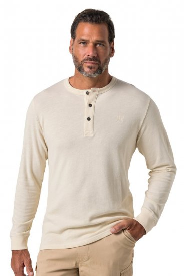 JP1880 851075 Pika varrukaga Henley-särk Liivahall TALL - TALL T-särgid - T-särgid pikkadele meestele