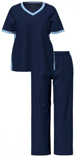 Ulla Popken 851245 Triibuline pidžaama Tumesinine - Pidžaama/Loungewear - 