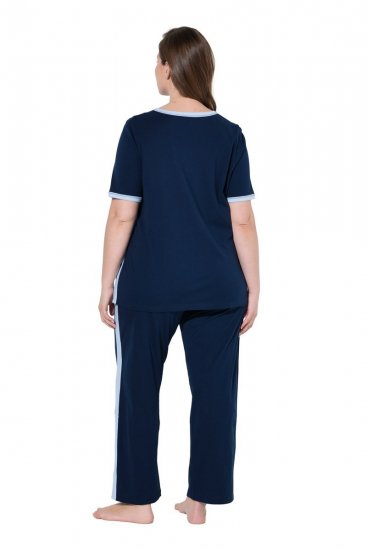 Ulla Popken 851245 Triibuline pidžaama Tumesinine - Pidžaama/Loungewear - 