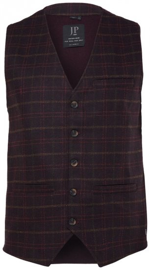 JP1880 851393 Ruuduline tweed-vest Veinipunane - Ülikonnad ja pintsakud - Ülikonnad suured suurused