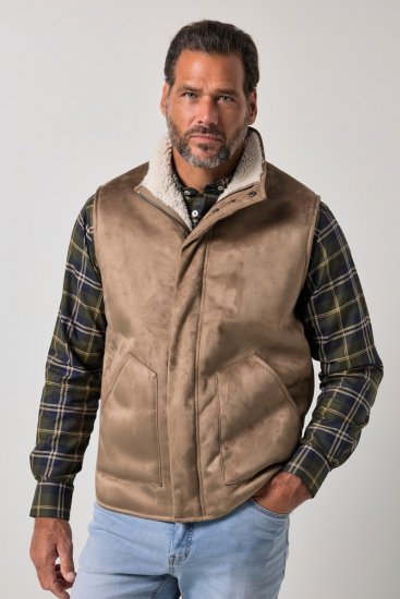 JP1880 851516 Mokavest teddyvoodriga Beež - Jakid ja joped - Joped, suured suurused: 2XL – 12XL