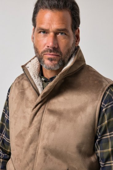 JP1880 851516 Mokavest teddyvoodriga Beež - Jakid ja joped - Joped, suured suurused: 2XL – 12XL