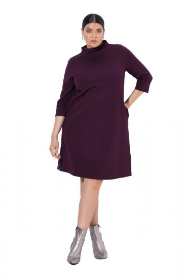 Ulla Popken 851664 Kõrge kaelusega jersey-kleit Ploom - Kleidid - Kleidid kõikidele suurustele