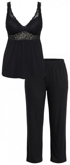Ulla Popken 851693 Pidžaama Must - Pidžaama/Loungewear - 