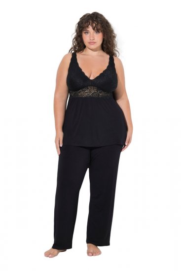 Ulla Popken 851693 Pidžaama Must - Pidžaama/Loungewear - 