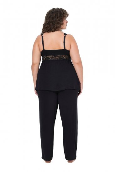 Ulla Popken 851693 Pidžaama Must - Pidžaama/Loungewear - 