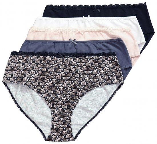 Ulla Popken 851730 Mustrilised aluspüksid 5 tk Beež - Aluspüksid - 