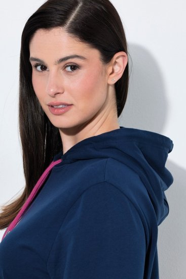 Ulla Popken 851749 Kapuutsiga ruuduline kodukleit Tumesinine - Pidžaama/Loungewear - 