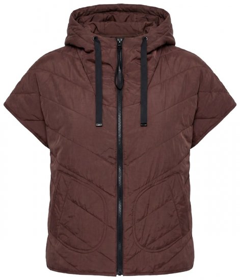 Ulla Popken 851785 Kapuutsiga oversize tepitud vest Pruun - Vestid - 
