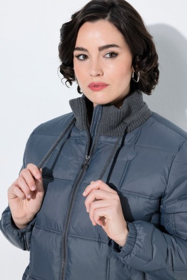 Ulla Popken 851791 Tepitud jope Tumesinine - Joped - Suured naiste jakid