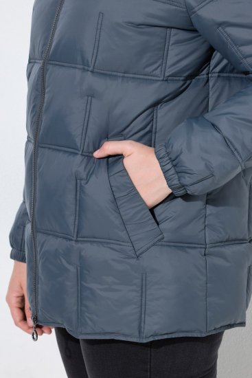 Ulla Popken 851791 Tepitud jope Tumesinine - Joped - Suured naiste jakid