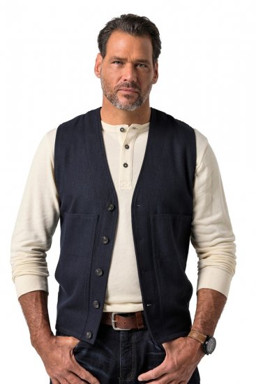 JP1880 851800 Kalasabamustriga tweed-vest Tumesinine - Ülikonnad ja pintsakud - Ülikonnad suured suurused